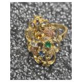 Size 6 gold tone Mothers ring not marked.