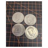 4 Bicentennial Ike dollars