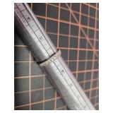 Serling silver, .925, marked, white sapphire ring