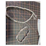 Trifari jewelry set bracelet and necklace, silver