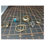 Vintage costume rings various sizes