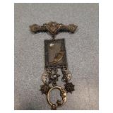 Moon & sun charm pin