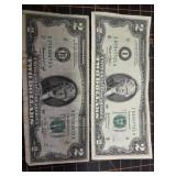 2 Bicentennial $2 notes