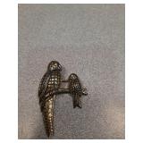 Bronze/Gold tone bird brooch