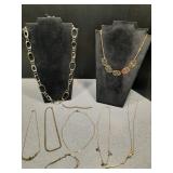Assorted gold tone Necklaces & bracelets