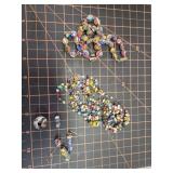 Glass beaded colorful necklaces