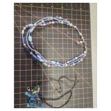 Blue necklaces
