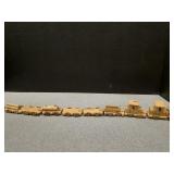 Wooden toy train set