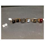 Assorted costume Jewelry rings & earrings various