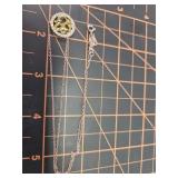 Vintage sterling necklace, fancy L pendant,