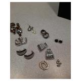 Silver tone vintage earrings