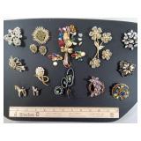 Vintage Assorted Brooches / Pins, Some with