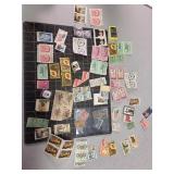 Stamps, some fractionals, mostly US