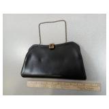 Vintage Black Mid-Century Handbag with Jeweled