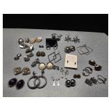 Assorted Silver tone costume Jewelry earrings