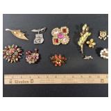 Assorted Vintage Pins, Hair Clip