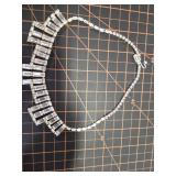 Weiss Clear Rhinestone statement necklace