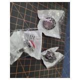 New! Rings red coral, selenite, amethyst, size 8