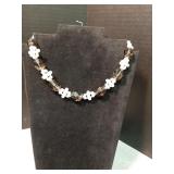 Vintage silver & gemstone necklace