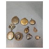 Vintage gold lockets