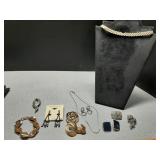 Assorted costume Jewelry most marked Monet,