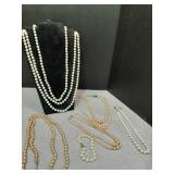 Vintage faux pearl jewelry