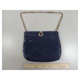 Vintage Whiting & Davis Navy Blue Mesh Purse