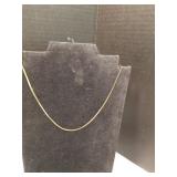10kt Gold Herringbone Necklace Italy- marked