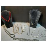Assorted necklaces: Beaded & chain Necklaces