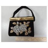 Vintage Fuji Bag- Hand Beaded & Stitched Velvet