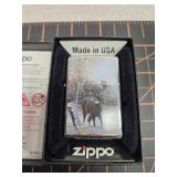 Snow day Zippo deer lighter