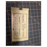 1974 UNL season ticket cover