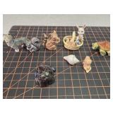 Miniatures, odd animals, Porcelain?