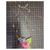 NOS enamel and beaded necklace Chicos