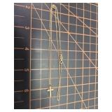 Vintage 12kt gold filled cross and necklace