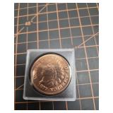 1oz 999 copper Indian head style round