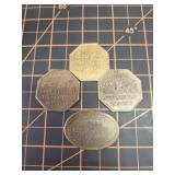 Coca-Cola brass tokens free bottle