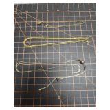3 Necklaces gold tone