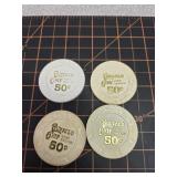 Buffalo chip 50c game tokens