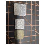 Nebraska square trade tokens, St. Ed, Valparaiso,