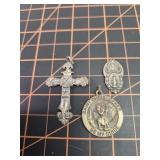 Sterling silver Catholic medals, Christopher,
