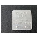 1928-1953 Colgate 10 cent Metal Token for