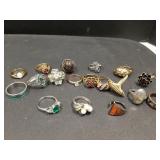Assorted costume ring collection