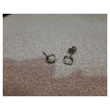 Sterling silver & opal earrings