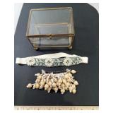 Vintage Hair Accessories with Glass Case
