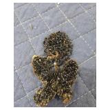 Morning jewelry? Black beaded hair?