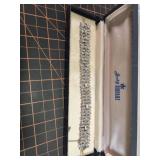 Trifari clear rhinestone bracelet in original