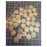 43 Wheat cents 36-58