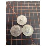 3, 40% silver half dollars