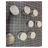 77 half dollars, several Bicentennial,